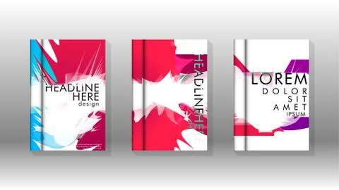 Vector design of background cover with colorful abstract spray patterns. Colo Stock Illustration