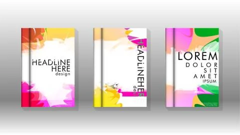 Vector design of background cover with colorful abstract spray patterns. Colo 스톡 일러스트