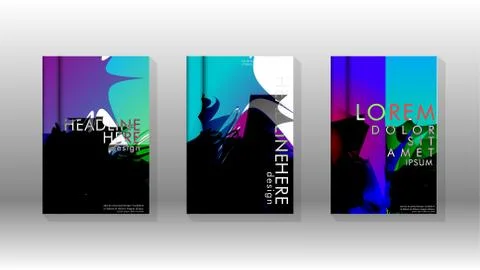 Vector design of background cover with colorful abstract spray patterns. Colo 스톡 일러스트