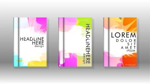 Vector design of background cover with colorful abstract spray patterns. Colo 스톡 일러스트