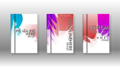 Vector design of background cover with colorful abstract spray patterns. Colo イラスト素材