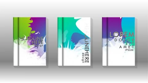 Vector design of background cover with colorful abstract spray patterns. Colo Stock Illustration