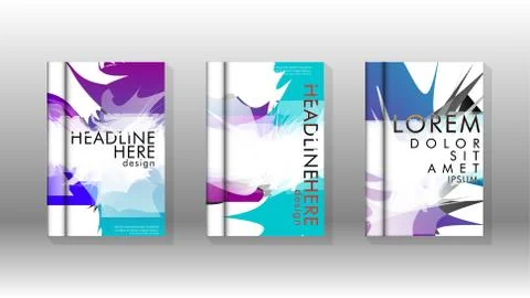 Vector design of background cover with colorful abstract spray patterns. Colo Stock Illustration