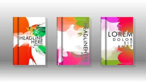 Vector design of background cover with colorful abstract spray patterns. Colo Stock Illustration