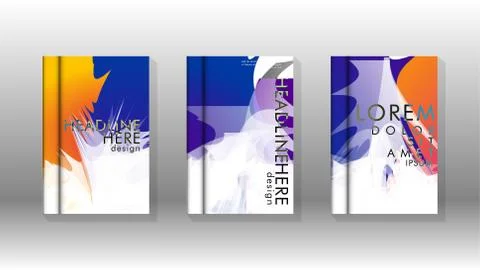 Vector design of background cover with colorful abstract spray patterns. Colo Stock Illustration