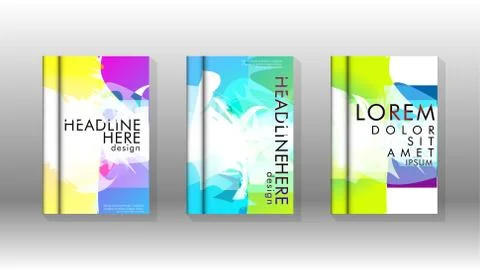 Vector design of background cover with colorful abstract spray patterns. Colo Stock Illustration
