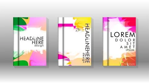 Vector design of background cover with colorful abstract spray patterns. Colo Stock Illustration