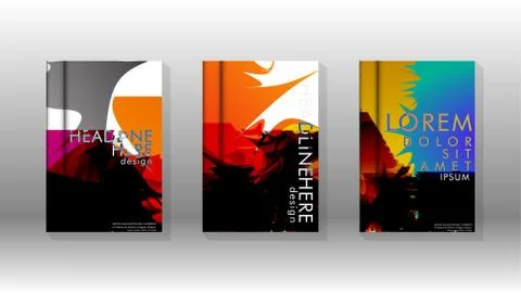 Vector design of background cover with colorful abstract spray patterns. Colo Illustrazione stock