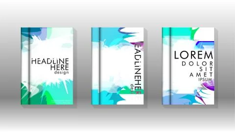 Vector design of background cover with colorful abstract spray patterns. Colo Stock Illustration