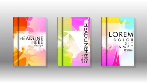 Vector design of background cover with colorful abstract spray patterns. Colo 스톡 일러스트
