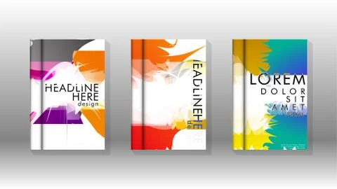 Vector design of background cover with colorful abstract spray patterns. Colo Stock Illustration