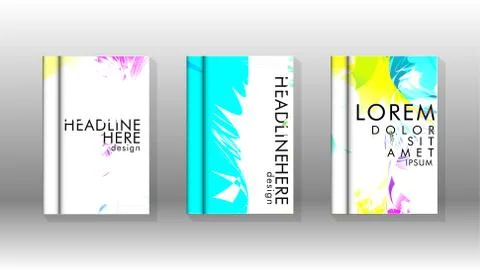 Vector design of background cover with colorful abstract spray patterns. Colo 스톡 일러스트