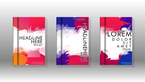 Vector design of background cover with colorful abstract spray patterns. Colo Stock Illustration