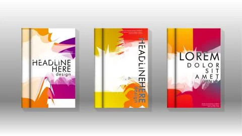 Vector design of background cover with colorful abstract spray patterns. Colo 스톡 일러스트