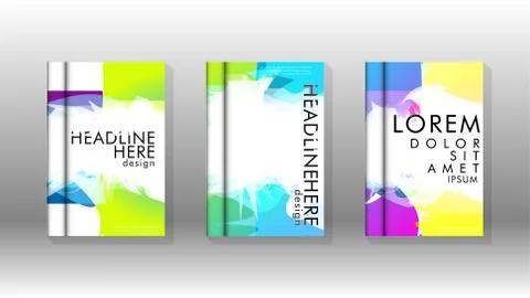 Vector design of background cover with colorful abstract spray patterns. Colo Stock Illustration