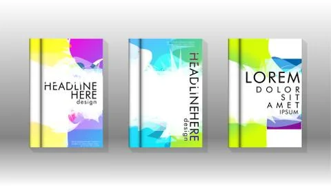 Vector design of background cover with colorful abstract spray patterns. Colo Stock Illustration