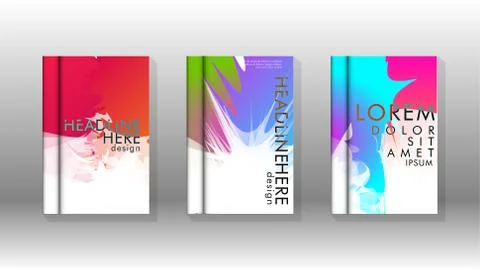 Vector design of background cover with colorful abstract spray patterns. Colo Stock Illustration