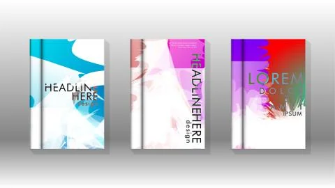 Vector design of background cover with colorful abstract spray patterns. Colo Stock Illustration
