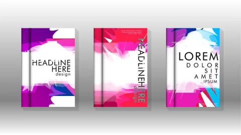 Vector design of background cover with colorful abstract spray patterns. Colo Stock Illustration