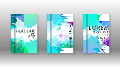 Vector design of background cover with colorful abstract spray patterns. Colo Stock Illustration