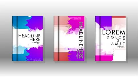 Vector design of background cover with colorful abstract spray patterns. Colo Stock Illustration