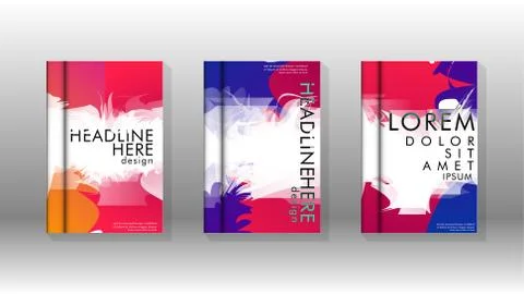 Vector design of background cover with colorful abstract spray patterns. Colo イラスト素材