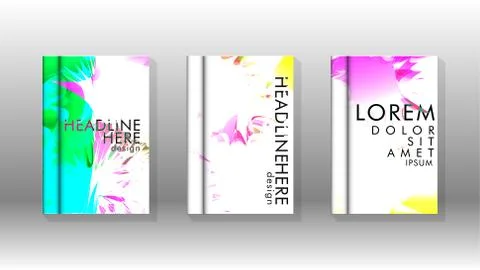 Vector design of background cover with colorful abstract spray patterns. Colo Stock Illustration