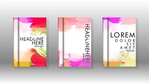 Vector design of background cover with colorful abstract spray patterns. Colo Stock Illustration