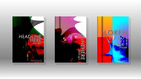 Vector design of background cover with colorful abstract spray patterns. Colo Stock Illustration