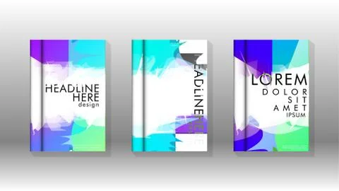 Vector design of background cover with colorful abstract spray patterns. Colo 스톡 일러스트