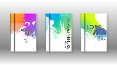 Vector design of background cover with colorful abstract spray patterns. Colo 스톡 일러스트