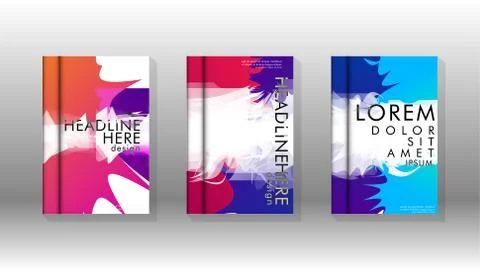 Vector design of background cover with colorful abstract spray patterns. Colo 스톡 일러스트