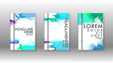 Vector design of background cover with colorful abstract spray patterns. Colo 스톡 일러스트