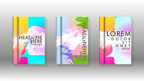 Vector design of background cover with colorful abstract spray patterns. Colo 스톡 일러스트