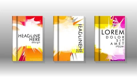 Vector design of background cover with colorful abstract spray patterns. Colo Stock Illustration