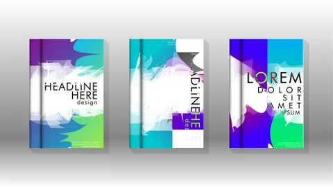 Vector design of background cover with colorful abstract spray patterns. Colo Stock Illustration