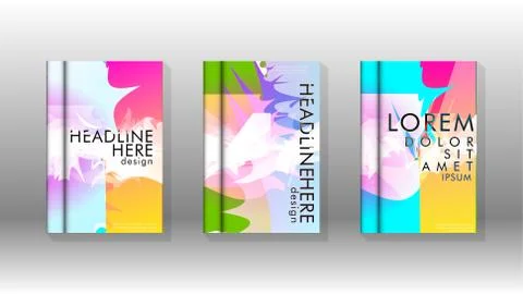 Vector design of background cover with colorful abstract spray patterns. Colo 스톡 일러스트