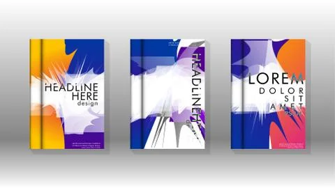 Vector design of background cover with colorful abstract spray patterns. Colo Stock Illustration