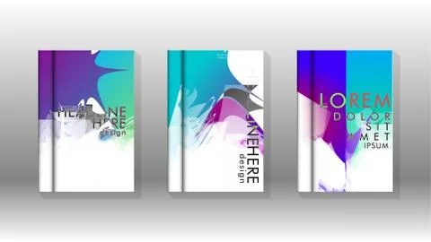 Vector design of background cover with colorful abstract spray patterns. Colo Stock Illustration