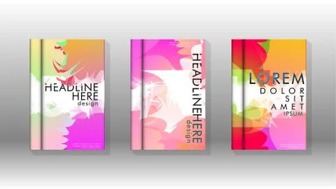 Vector design of background cover with colorful abstract spray patterns. Colo Stock Illustration