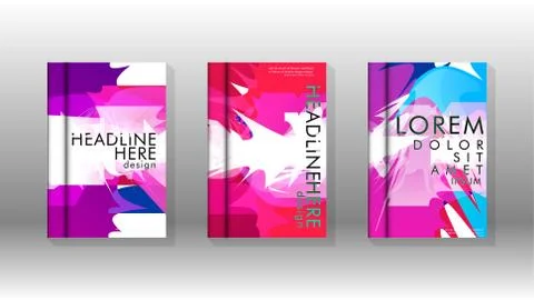 Vector design of background cover with colorful abstract spray patterns. Colo Stock Illustration