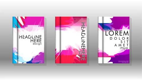 Vector design of background cover with colorful abstract spray patterns. Colo イラスト素材