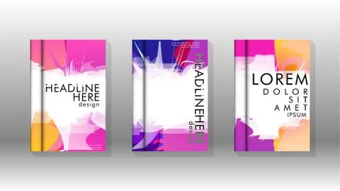 Vector design of background cover with colorful abstract spray patterns. Colo Stock Illustration