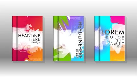 Vector design of background cover with colorful abstract spray patterns. Colo Illustrazione stock