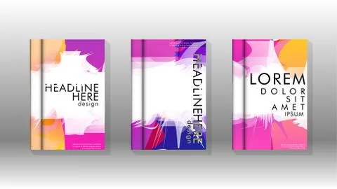 Vector design of background cover with colorful abstract spray patterns. Colo Stock Illustration