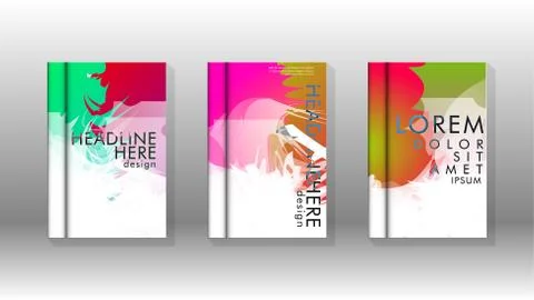Vector design of background cover with colorful abstract spray patterns. Colo 스톡 일러스트