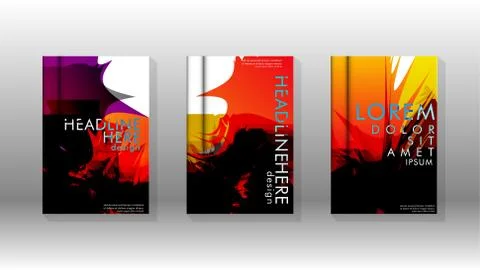 Vector design of background cover with colorful abstract spray patterns. Colo Stock Illustration