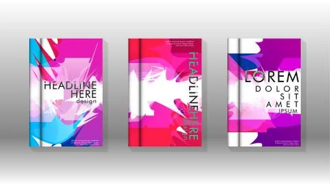 Vector design of background cover with colorful abstract spray patterns. Colo Stock Illustration