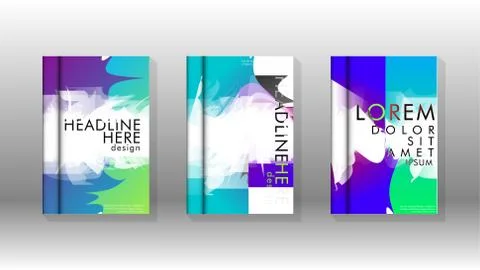Vector design of background cover with colorful abstract spray patterns. Colo Stock Illustration