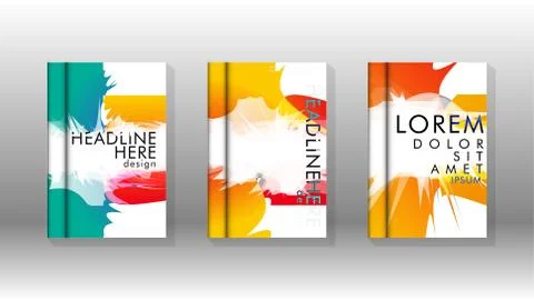 Vector design of background cover with colorful abstract spray patterns. Colo Stock Illustration